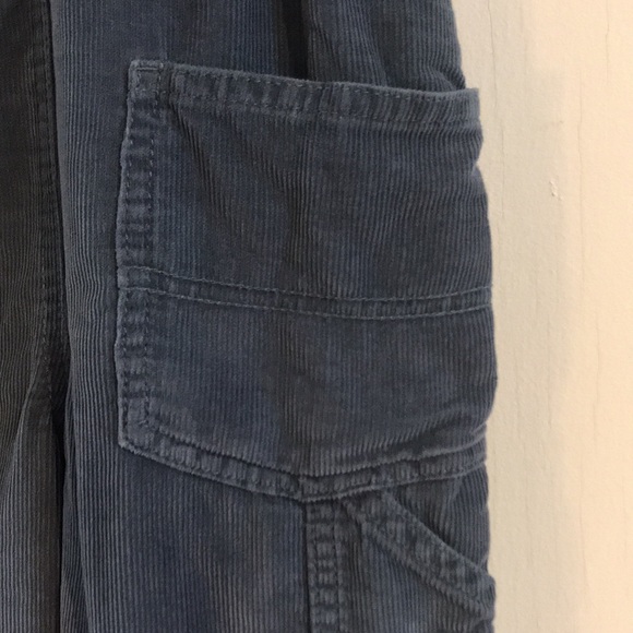 Osh Kosh big Osh dusty blue cord overalls with plaid flannel lining & buckles - Picture 11 of 16